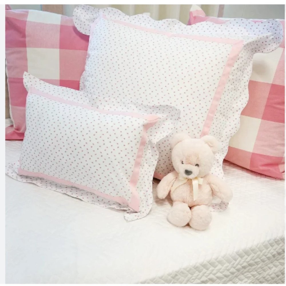 TBBC Beaufort Bonnet Scalloped Euclid Euro Sham Port Royal Rosebud Palm Pink bea